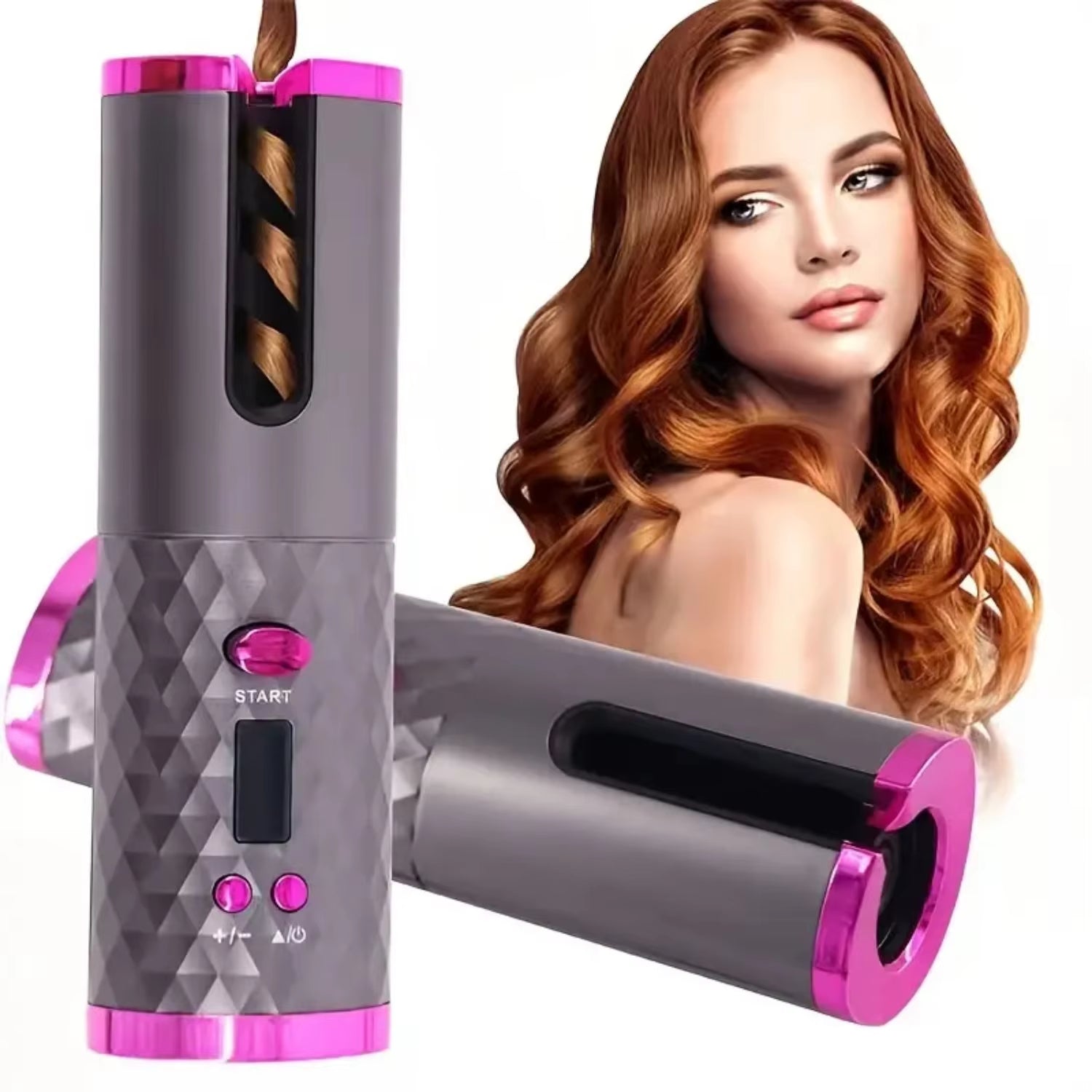 Rechargeable Automatic Hair Curler Portable LCD Display Ceramic Curler-Supplies for Hairdressing Hair Brush Set Barber Pencil