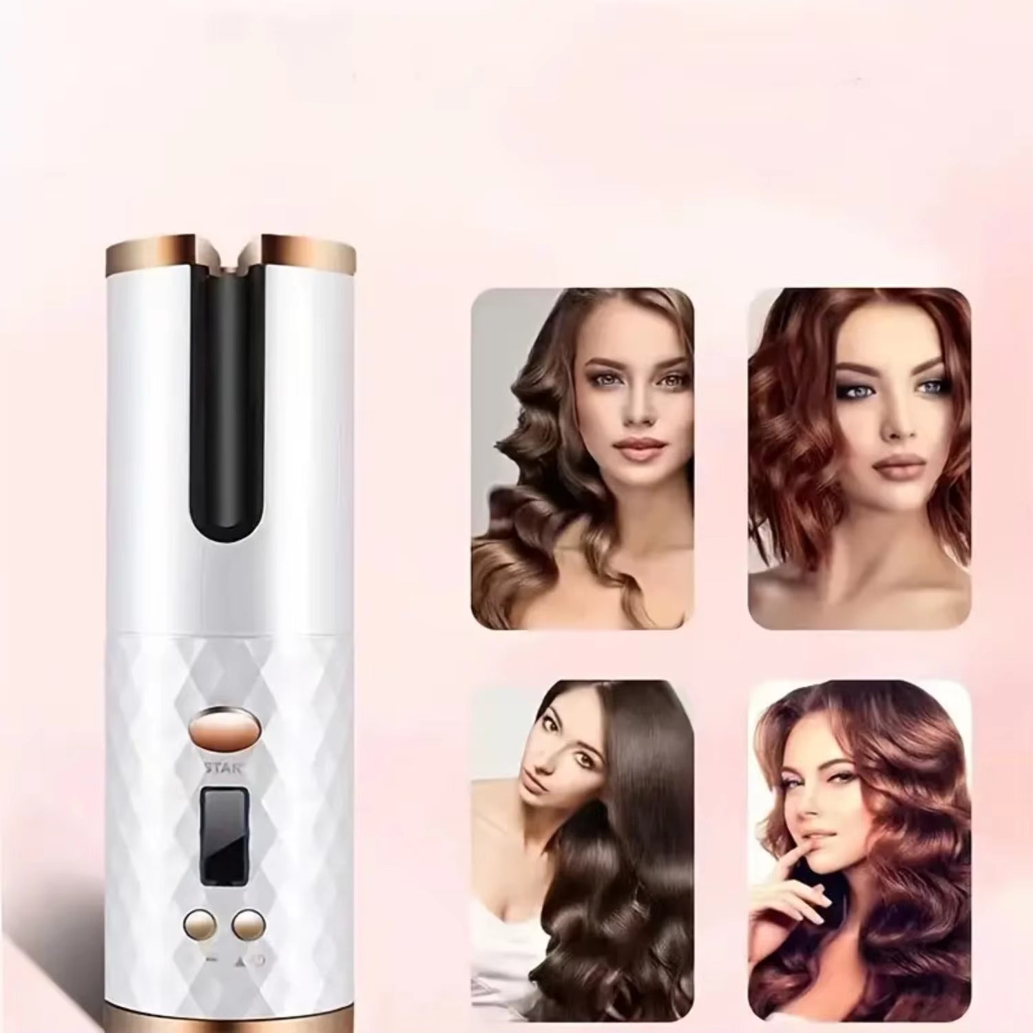 Rechargeable Automatic Hair Curler Portable LCD Display Ceramic Curler-Supplies for Hairdressing Hair Brush Set Barber Pencil